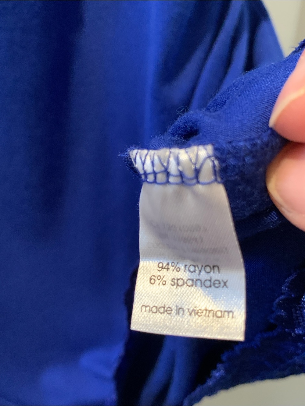 LANE BRYANT Royal Blue Lace Trim Spaghetti Strap Tank Top Camisole Size 14/16 - Picture 9 of 10